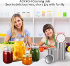 Mason Jar Lids 48 Pack: 24 Wide Mouth + 24 Regular Mouth Canning Lids, Vacuum Seal Food-Grade Canning Supplies Compatible with Electric Vacuum Sealers