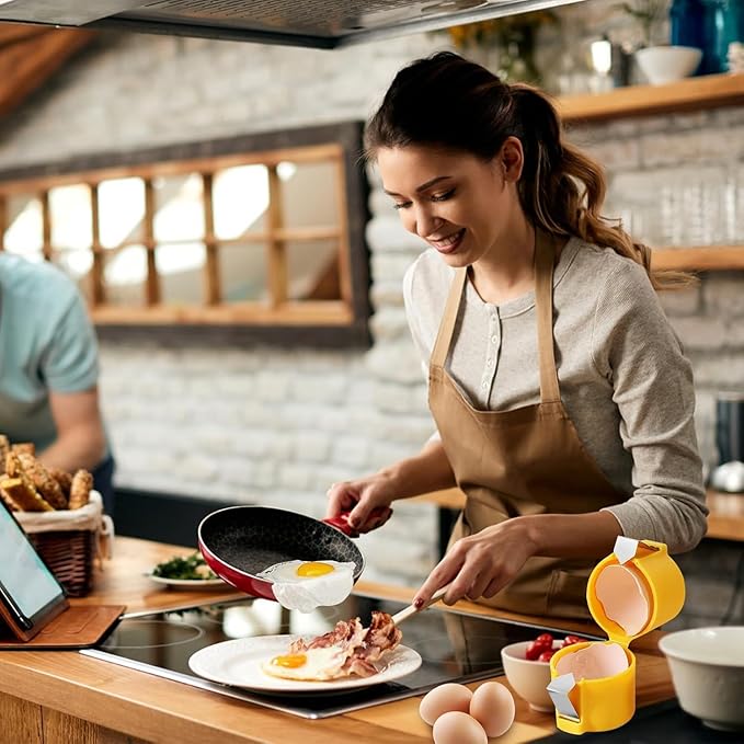 Egg Shell Opener 3PCS Egg Separator Egg Shell Opener for Hard Boiled Eggs Stainless Steel Egg Peeler, Handheld Egg Seperator Tool Kitchen Gadgets