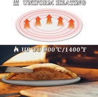 9'' Pizza Stone for Oven and Grill Round Baking Stone Heavy Duty Cordierite Pizza Cooking Pan for Indoor Electric Ovens Baking Crisp Crust Pizza Bread with RV Oven Home(23cm*1cm)