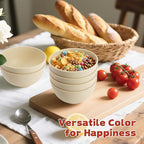 Small Wheat Straw Bowls Sets of 6,Dishwasher Safe and Microwave Safe Snack Bowls 10oz,Alternative Handy Plastic Bowls Reusable for Snack and Ice Cream.Beige Series