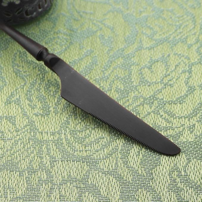 Gugrida Unique & Beautiful Flatware Set - 5 Piece Iridescent Silverware Sets | 18/10 Stainless Steel Reusable Cutlery Set | Black Utensils Service For 1 with Dessert Fork, Knife, Spoon, Dinner Fork