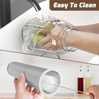 Cold Brew Coffee Maker Jar - 64oz Thick Glass Multipurpose Mason Pitcher Spout Lid with Handle & Stainless Steel Filter for Iced Coffee, Lemonade, Ice Tea, Homemade Fruit Drinks Container（2Pack）