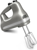 KitchenAid 5 Cup Food Chopper - KFC0516, Contour Silver & 5-Speed Ultra Power Hand Mixer - KHM512, Contour Silver