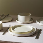 Stone Lain Bao 24-Piece Dinnerware Set Stoneware, Plates and Bowls Set, Dishwasher and Microwave Safe, Dish Set for 8, Beige