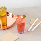 Restaurantware-Bev Tek 20 Ounce Clear Drinking Glasses, 10 Heavy-Duty Plastic Highball Glasses - Dishwashable, Stackable, Clear Plastic Cooler Glasses, For Serving Drinks At Catered Events