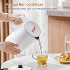 OLEGA Electric Kettle - 1500W Electric Tea Kettle 1.8L Stainless Steel Inner Electric Kettles for Boiling Water Auto Shut Off Boil-Dry Protection Electric Water Kettle for Coffee Tea White