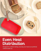 Boxiki Kitchen Premium Non-Stick Silicone Bread Loaf Pan, 9x5 Inches – Heavy-Duty Steel Frame, Non-Toxic, BPA & PFOA Free – Perfect for Pound Cakes, Breads, & More.