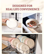 famiware Milkyway 33 oz Bowl Set, Pasta Bowls Set of 6, Salad Bowls Perfect for Your Friend for Housewarming, Thanksgiving, Christmas, Matte White