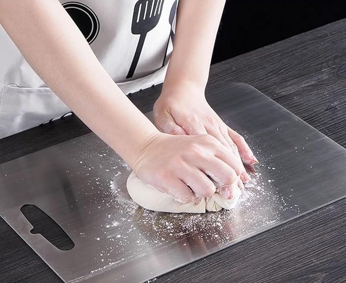 Oversized cutting board,Titanium Cutting Board，New Upgrade Pure Titanium Cutting Boards For Kitchen, 1 Pack Double Sided Medical-grade Cutting Mat, Stainless Non Stick Chopping Board(23.6 * 15.7inch)