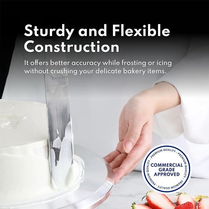 New Star Foodservice 38149 Straight Icing Spatula, 6-Inch Blade, 11-Inch Overall, Silver