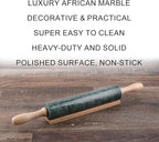 Koville Marble Rolling Pin, Non-Stick Stone Dough Roller, Rolling Pin for Baking,Pasta, Dumpling, Ravioli, Fondant,Pie Crust, Kitchen Baking Pastry Tools