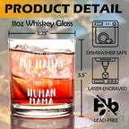 kunlisa New Mama Gifts Whiskey Glasses, First Time Mom Gifts for Mother's Day Birthday, Promoted to Human Mama 10 oz Drinking Rocks Glasses for Women Whisky Cocktail Scotch Bourbon Liquor