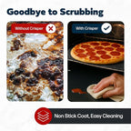 Cooks Innovations Toaster Oven Non Stick Liner & Crisper Set - Get Crispy Food Every Time - Easy Clean Up - Premium Crisping Sheet with Nonstick Oven Liner for Toaster Oven (9 x 11)