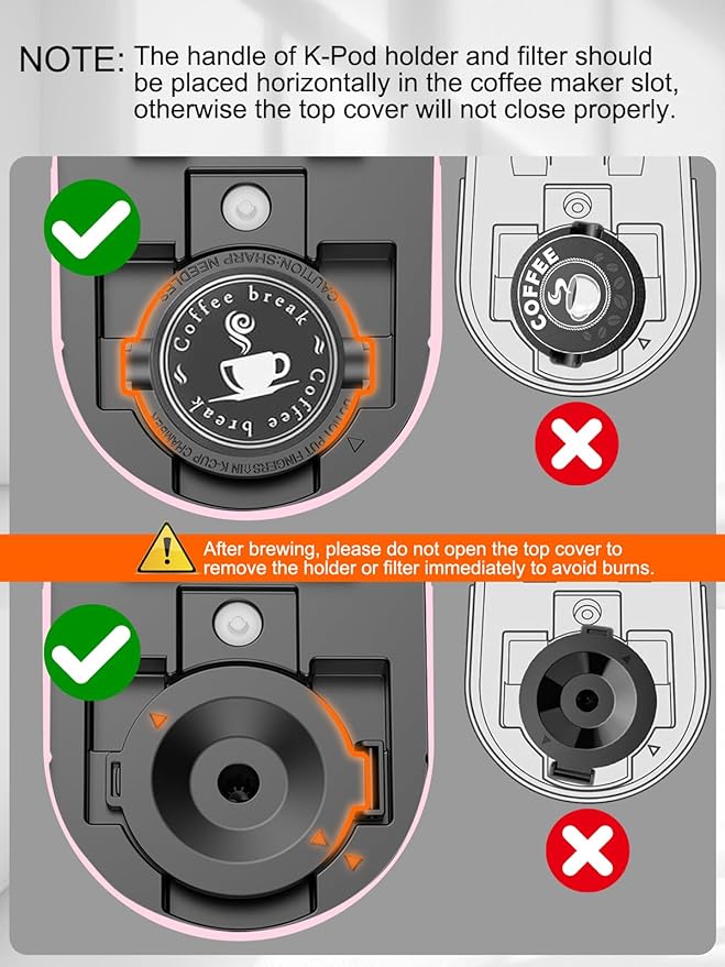 Single Serve Coffee Maker for K-Cup and Ground Coffee, Fast Brew, 6-12 oz Brew Sizes One Cup Coffee Machine Fits 5.5" Mugs, One-Button Small Coffee Maker with Descaling Reminder,Pink