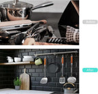 ROTHLEY Stainless Steel Hanging Pot Rack Hanger: 23.7 Inch Pot and Pan Hanger Wall Mounted Hanging Pot Bar Rack Heavy Duty Pot Hangers Kitchen Rail with 8 S Hooks (Brushed)