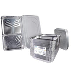IDL Packaging Aluminum Foil Pans with Lids, Shallow - 75 pc Chafing Dish Set - 25 Full Size and 50 Half Size Steam Table Pans + Lids - Disposable Cookware for Catering, Buffet, Party, BBQ