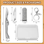Bread Lame Dough Scoring Tool – Multi-Purpose Scoring Knife, Folding Bread Scorer Tool for Sourdough & Bread Baking with 10 Bread Razor Blades （Grey）