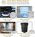 9" Aluminum Foil Pans with Clear Lids 50 Pack,Heavy Duty Disposable Containers for Roasting,Storing,Baking,Cooking, Deep Dish Pie Pans, Recyclable