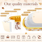 Tioncy 50 Pcs Autumn Themed Mini Pink Loaf Pans with Lids Spoons Sticker Acorn 6.8oz Disposable Rectangle Aluminum Foil Baking Pans Muffin Cupcake Cups for Picnics Fall Birthday Party Supply