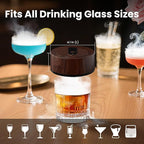 Vintage Electric Whiskey Smoker Kit with 8 Wood Chip Flavors – Rechargeable Whiskey Smoker with Built-in Ignition, Fuel-Free – For Men, Dad, Husband on Special Occasions – Wood Grain Design