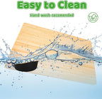 Cutting Board Compatible with Emeril Lagasse 26 QT Extra Large Air Fryer, Heat Resistant Bamboo Cutting Board with 4 Silicone Feet for Air Fryer Accessories, Creates Storage Space, Protects Cabinets