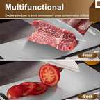 Titanium Cutting Board - 100% Pure Titanium Cutting Boards for Kitchen, Double Sided Medical-grade Cutting Mat for Easy to Clean, Ideal for Home & Outdoor Cooking (8" x 12" x 0.08")