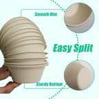 200 Count 8 oz Paper Bowls, Disposable Compostable Bowls, Heavy Duty Biodegradable Sugarcane Bagasse Bowl for Snacks, Fruits, Desserts, Natural