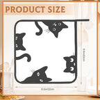 2PCS Black Cat Pot Holder with Loop,Heat Resistant Oven Pads, Hot Pat for Kitchen Cooking Baking Food