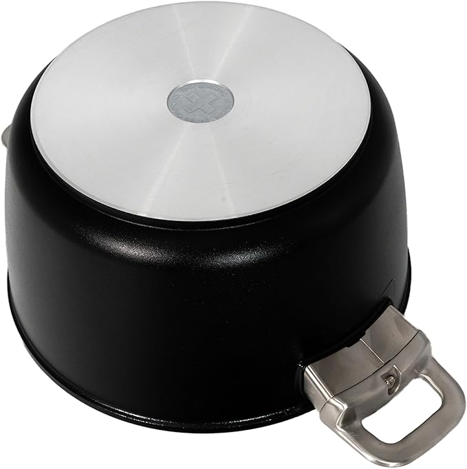 Swiss Diamond Nonstick Hybrid Ceramic and Diamond-Infused Stock Pots With Glass Lid, PFAS- and PFOA-free, Dishwasher & Oven Safe Up To 500 °F (5.5 Quart)