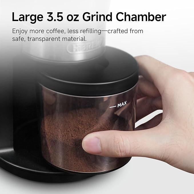 HIBREW G3 Coffee Grinder, 31 Levels of Accuracy Settings, Electric Burr Grinder for Espresso/Mocha/Drip Coffee/Pour Over