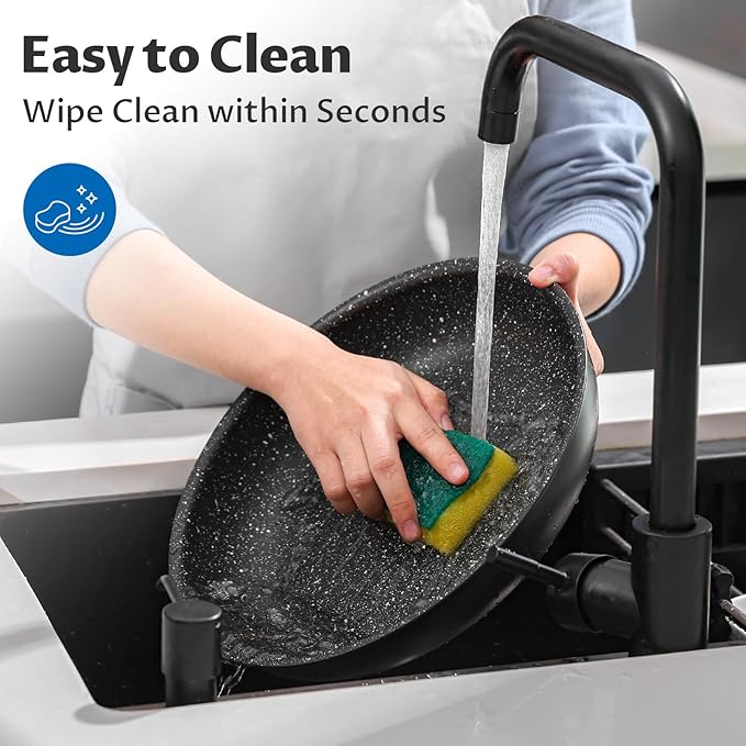 BEZIA Induction Cookware Set 10 Pieces, Nonstick Pots and Pans Set with Removable Handles, for All Hobs, Stackable Design, Dishwasher/Oven Safe, PFAS Free