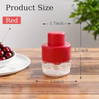 PCTC Cherry Pitter Tool - Pit Remover for Cherries, Multi-Functional Fruit & Vegetable Tool, Quick Release Remove 7 Cherry Pits at Once, Kitchen Gadget for Easy Prep (Red)