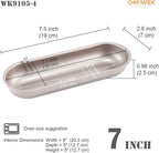 CHEFMADE Mini Loaf Pan Set, 7-Inch 4Pcs Non-Stick Hotdog-Shaped Bread and Cake Bakeware for Kitchen Baking (Champagne Gold)