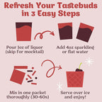 Craftmix Black Cherry Old Fashioned Mix, Makes 12 Drinks, Bourbon and Whiskey Cocktail Mixer, Instant Skinny Cocktail and Mocktail Mix - With Real Fruit - Vegan Low Carb, Low Sugar, Non-GMO