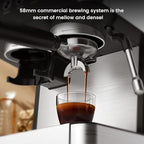 Joy Pebble Espresso Machine,Stainless Steel 15 Bar Semi-Automatic Expresso Coffee Machines, Featuring a Milk Frother,Steam Wand.Removable Water Tank, Cappuccino & Latte Machine for Home