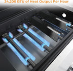 4 Burner Propane Gas Grill with Spice Rack, Foldable Side Tables, Durable Lid, Stainless Steel Burners, Built-in Thermometer, 34,200 BTU Gas Grill for Patio, Garden BBQ