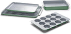 Caraway Nonstick Ceramic Bakeware Set (5 Pieces) - Baking Sheets, Assorted Baking Pans & Storage - Aluminized Steel Body - Non Toxic, PTFE & PFOA Free - Sage