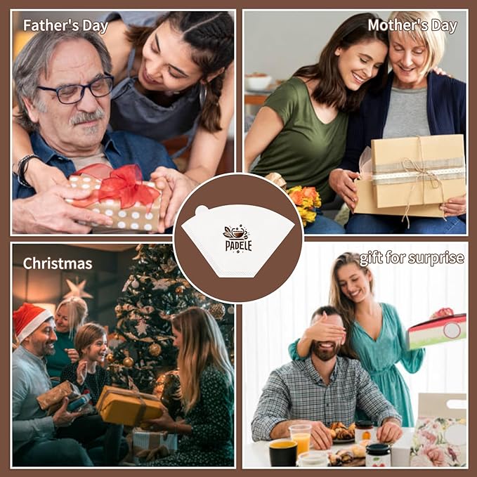 Coffee Filters #4，Coffee Filter 4 Cone Paper 12 Cup，200 Disposable Large Coffee Filters - White