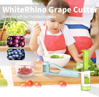 Grape Cutter suit, Stainless Steel Fruit Cutter for Grapes, Strawberries and Cherry Tomatoes, Slice into Quarters, Effortless Kitchen Tool for Fruit Salad Preparation, Quick and Easy Meal Prep