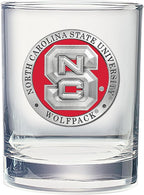 North Carolina State Double Old Fashion | Double Rocks Glass 14 OZ for Liquor | Expertly Crafted Pewter Glass By Heritage Pewter