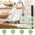 Foldable Stone Dish Drying Mat for Kitchen Counter,24"×16"Fast Dry Pad Absorbent Countertop Mat, Heat-resistant Mat,Diatomaceous Earth Mats,White