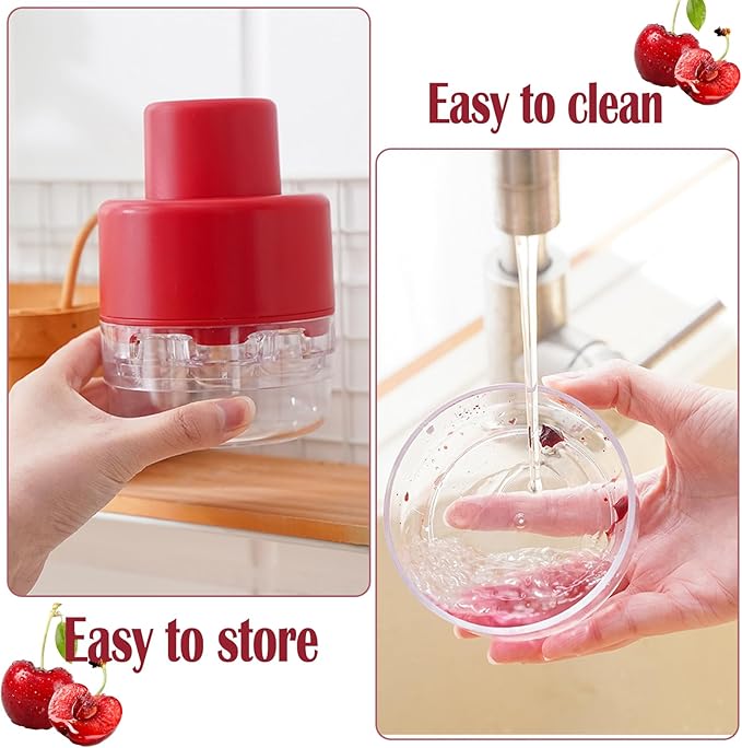 Cherry Pitter Tool, Remove 7 Stones One Time,Creative Cherry Seed Remover Fruit Seed Remover,Multi-Function Cherry Pitter Tool Pit Remover Tool for Kitchen, Cake Shop, Fruit Salad