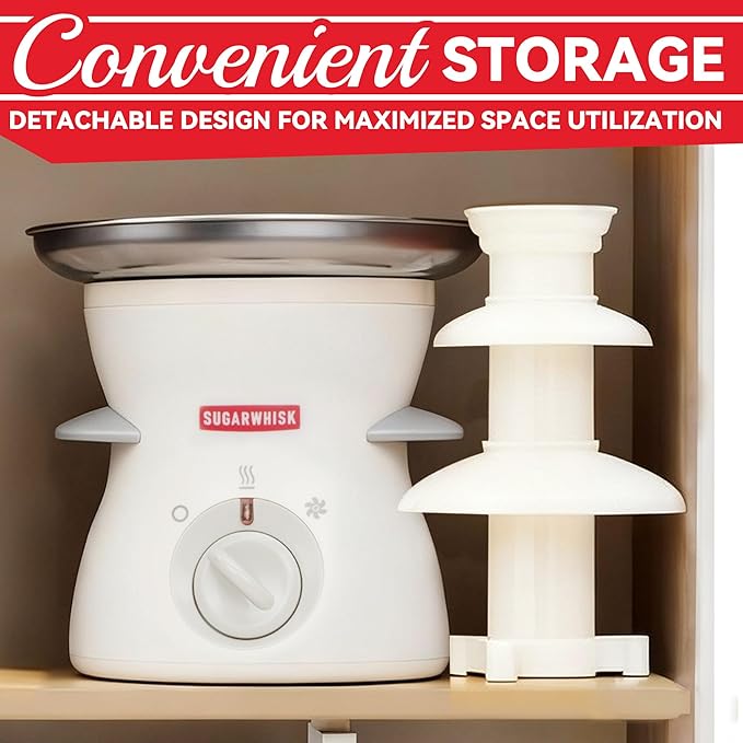 3 Tier Mini Chocolate Fountain Machine, Easy to Use & Clean, Great for Parties, Events & Weddings, 22 Oz Capacity, White