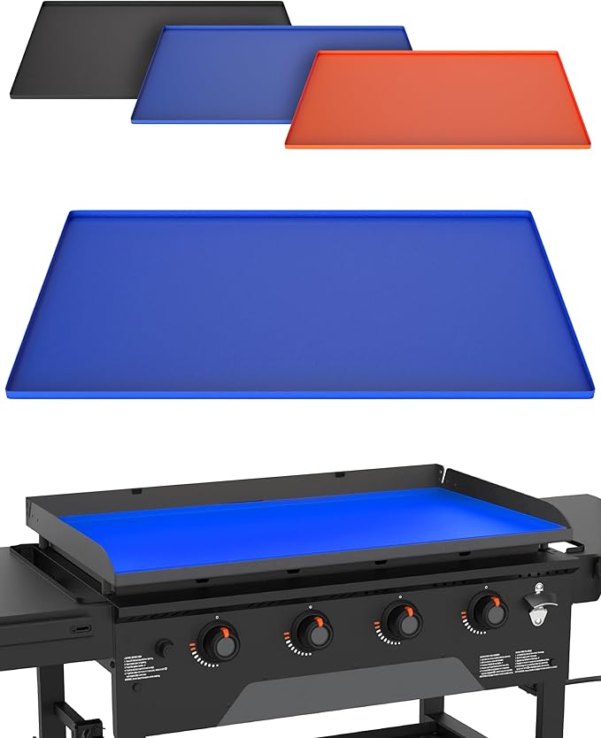 KITCHEN PERFECTION 36" Premium Silicone Griddle Cover Mat For Blackstone Griddle 36 Inch - Hermetic Protection From Rust & Debris All Year, Fits All Blackstone 36 Inch Models - Food Grade Silicone