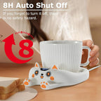 PUSEE Coffee Mug Warmer Auto Shut Off, 3 Temp Coffee Warmer for Desk, Candle Warmer Plate Safely Melt The Candle Releases Scents,Enjoy Your Warm Coffee Tea,Coffee Gifts for Women Men