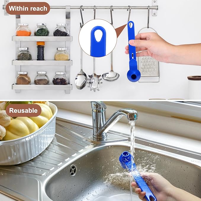 Palksky Coffee Scoop & Funnel for Reusable K Cup Refillable Coffee Pods,2 Tablespoon Coffee Measuring coffee Scooper,1PCS(Blue)