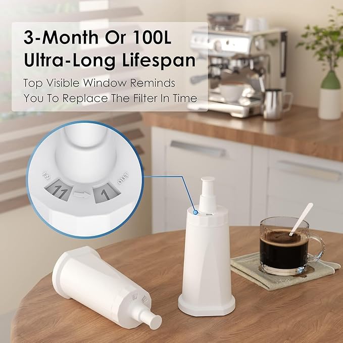 Waterdrop Coffee Filter, Replacement for Breville® Water Filter, Breville® Express Espresso Machine Water Filter, Breville® Barista Touch, Oracle® Touch BES990, TÜV SÜD Certified, 2 Packs