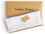 Solino Home Linen White Table Runner 108 Inches Long - 100% Pure Linen Double Hemstitch 14 x 108 Inch Table Runner for Dining, Summer, Fall, Autumn, Halloween