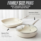 GOTHAM STEEL 20 Pc Ceramic Cookware Set Nonstick, Ceramic Pots and Pans Set Non Stick for Kitchen with Bakeware, Cooking Utensils & Steamer, Non Toxic PFOA PFOS Free, Oven & Dishwasher Safe