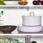 Ombré Ceramic Titanium Non-Toxic, Nonstick Cookware Set 8-Piece Modular System with Removable Handle and Magnetic Lid, Magnetic Spatula, Eco-Friendly, Oven & Dishwasher Safe (Green)